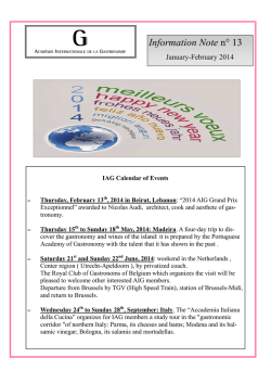 Information Note n&deg;13 , January