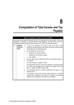 8 Computation of Total Income and Tax Payable