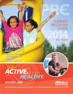PRC Summer 2014 Program Guide