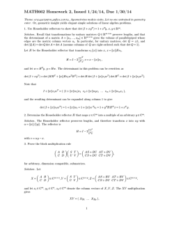 MATH662 Homework 2, Issued 1/24/14, Due 1/30/14