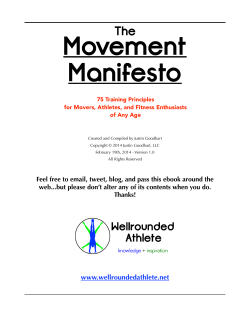 Movement Manifesto - Wellrounded Athlete