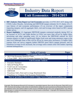 Unit Economics Report - Restaurant Research, LLC