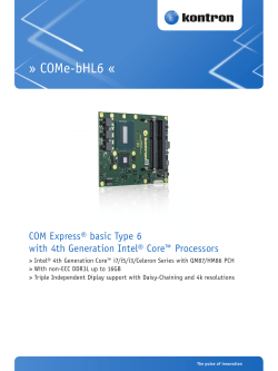 Download Datasheet COMe-bHL6