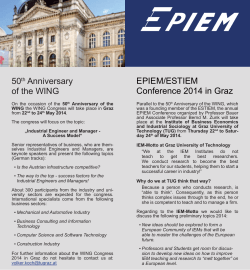EPIEM/ESTIEM Conference 2014 in Graz