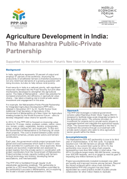 Agriculture Development in India: The Maharashtra Public