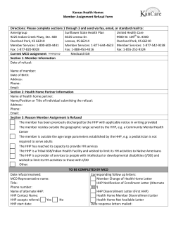 Kansas Health Homes Member Assignment Refusal Form Directions
