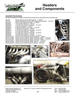 Headers and Components - Vanishing Point Race Cars