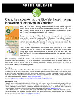 Download News Release: Circa, key speaker&hellip;