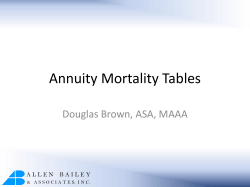 Annuity Mortality Tables