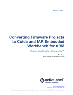 Converting Firmware Projects to CoIde and IAR - Active-Semi