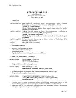 Downlaod My CV Here - The School of Electrical Engineering and
