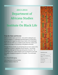 Current Newsletter - Department of Africana Studies