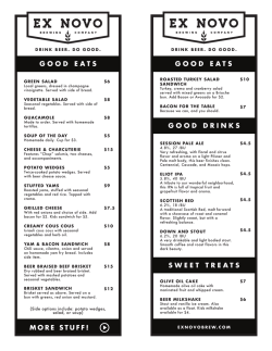 GOOD EATS MORE STUFF! GOOD DRINKS SWEET TREATS