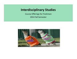 Interdisciplinary Studies