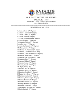 OUR LADY OF THE PHILIPPINES COUNCIL 13585
