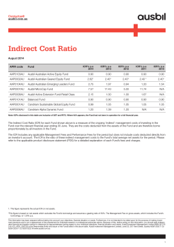 Indirect Cost Ratio
