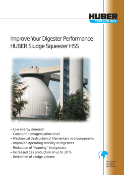 Improve Your Digester Performance HUBER Sludge Squeezer HSS