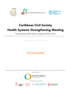 HCC NCDA HSS MEETING PROGRAMME OCT 22 2014 FINAL