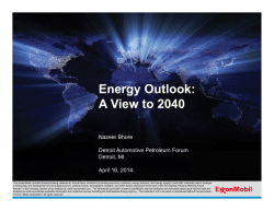 Energy Outlook: A View to 2040