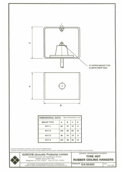 Type HVT Rubber Ceiling Hangers