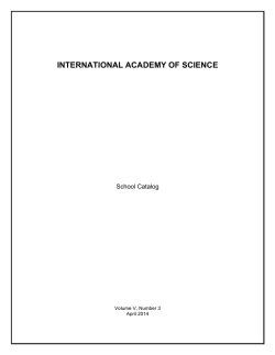 ias schoolcatalog-04-14 - International Academy of Science