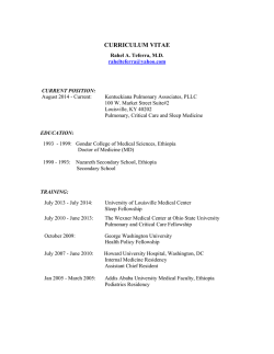 Dr. Rahel Teferra - Kentuckiana Pulmonary Associates