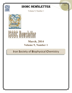 ISOBC newsletter, Vol 9 No 1 March 2014