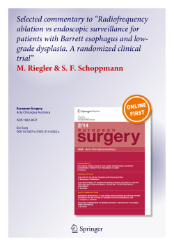 Selected commentary to “Radiofrequency ablation vs endoscopic