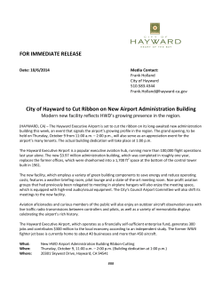 press release - City of HAYWARD