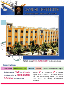 Prospectus - Gandhi Institute of Management Studies