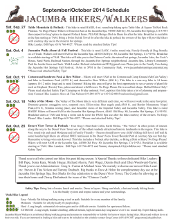 Schedule - East County Magazine