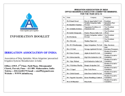 IRRIGATION ASSOCIATION OF INDIA