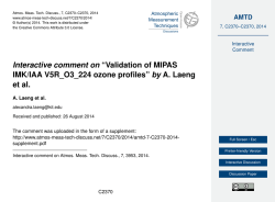 Interactive comment on &ldquo;Validation of MIPAS IMK/IAA