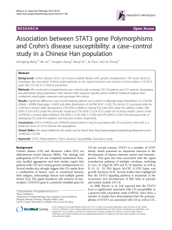 Association between STAT3 gene Polymorphisms and Crohns