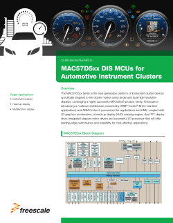 MAC57D5xx DIS MCUs for Automotive Instrument Clusters