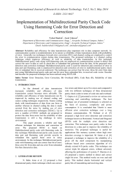 Implementation of Multidirectional Parity Check Code Using