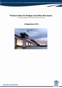 Product index for bridges and other structures