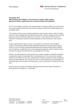 HRK President Horst Hippler on the outcome of the GWK meeting