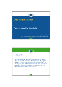 LPIS workshop 2014 The 2% stability threshold