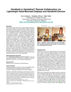 Handheld or Handsfree? Remote Collaboration via Lightweight