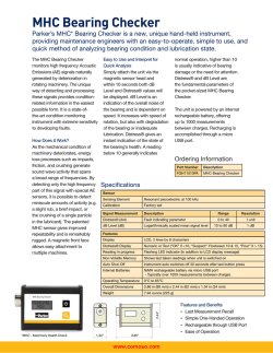MHC Bearing Checker Catalog