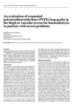 polytetrafluoroethylene (PTFE) loop grafts in