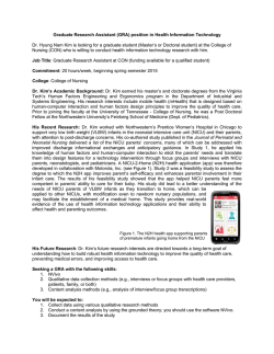 Graduate Research Assistant (GRA) position in Health Information