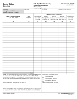 02 Special Claims Schedule form HUD-52670-A Part 2