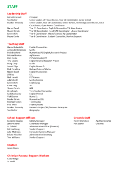 Staff List 2014