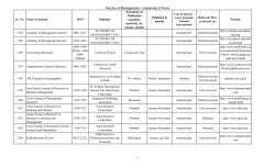 Journals List two mgt - PUCSD : Pune University Computer