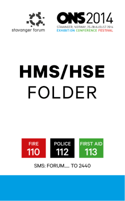 Info hefte om HMS p&aring; ONS