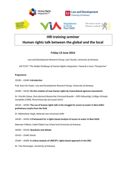 HRI training seminar - Human Rights Integration (IAP)