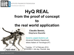 HyQ REAL from the proof of concept to the real world