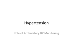 Case Histories – Hypertension, role of ABU